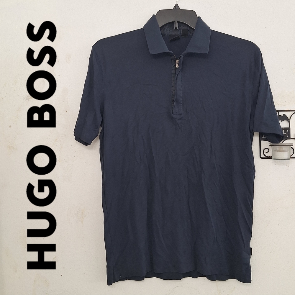 Hugo Boss Short Sleeve Quarter Zip Polo Shirt